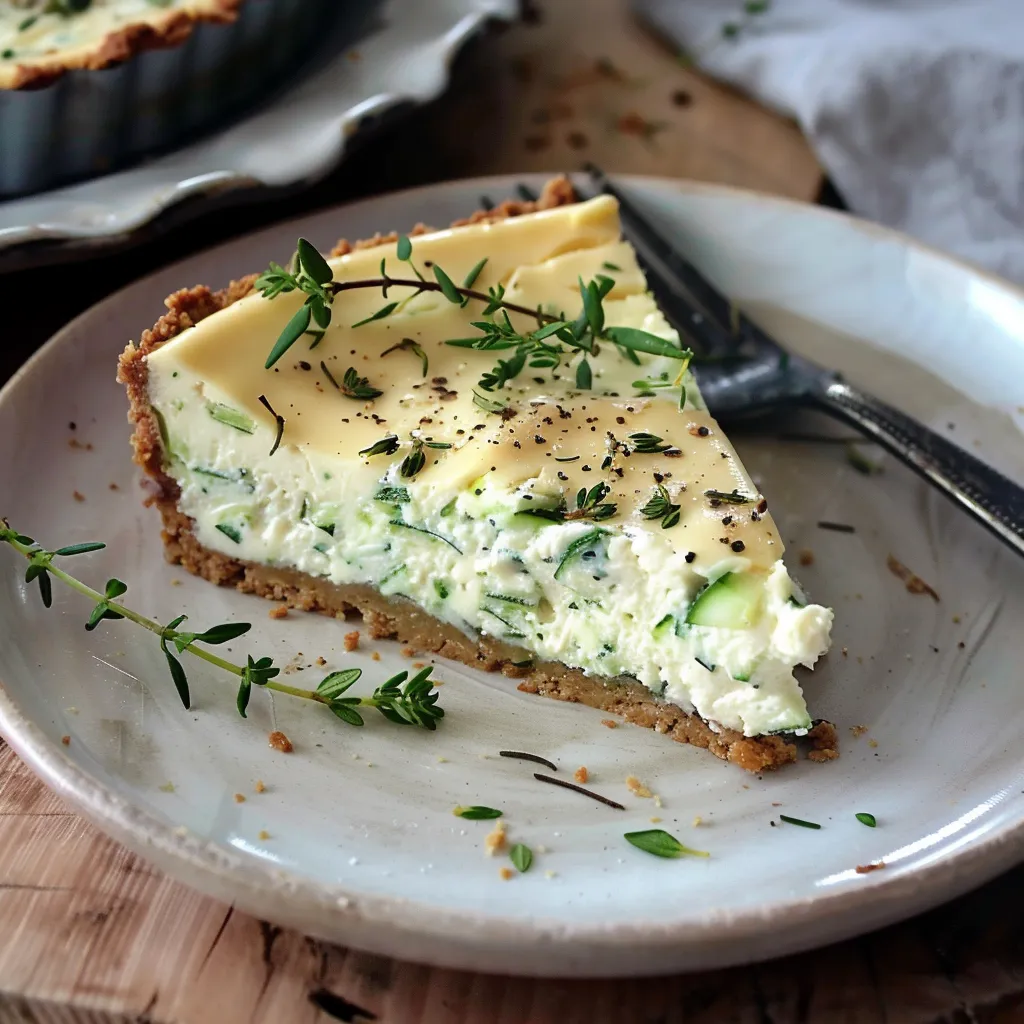 Thym courgette cheesecake