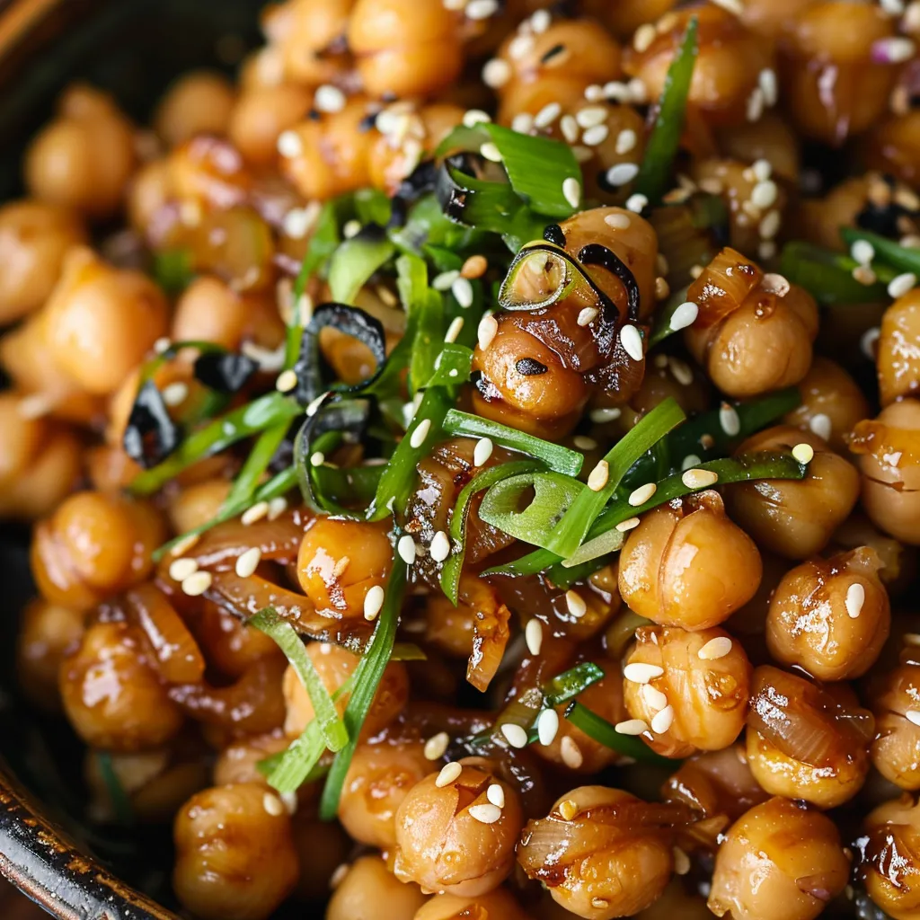 Pois chiches grillés au miso