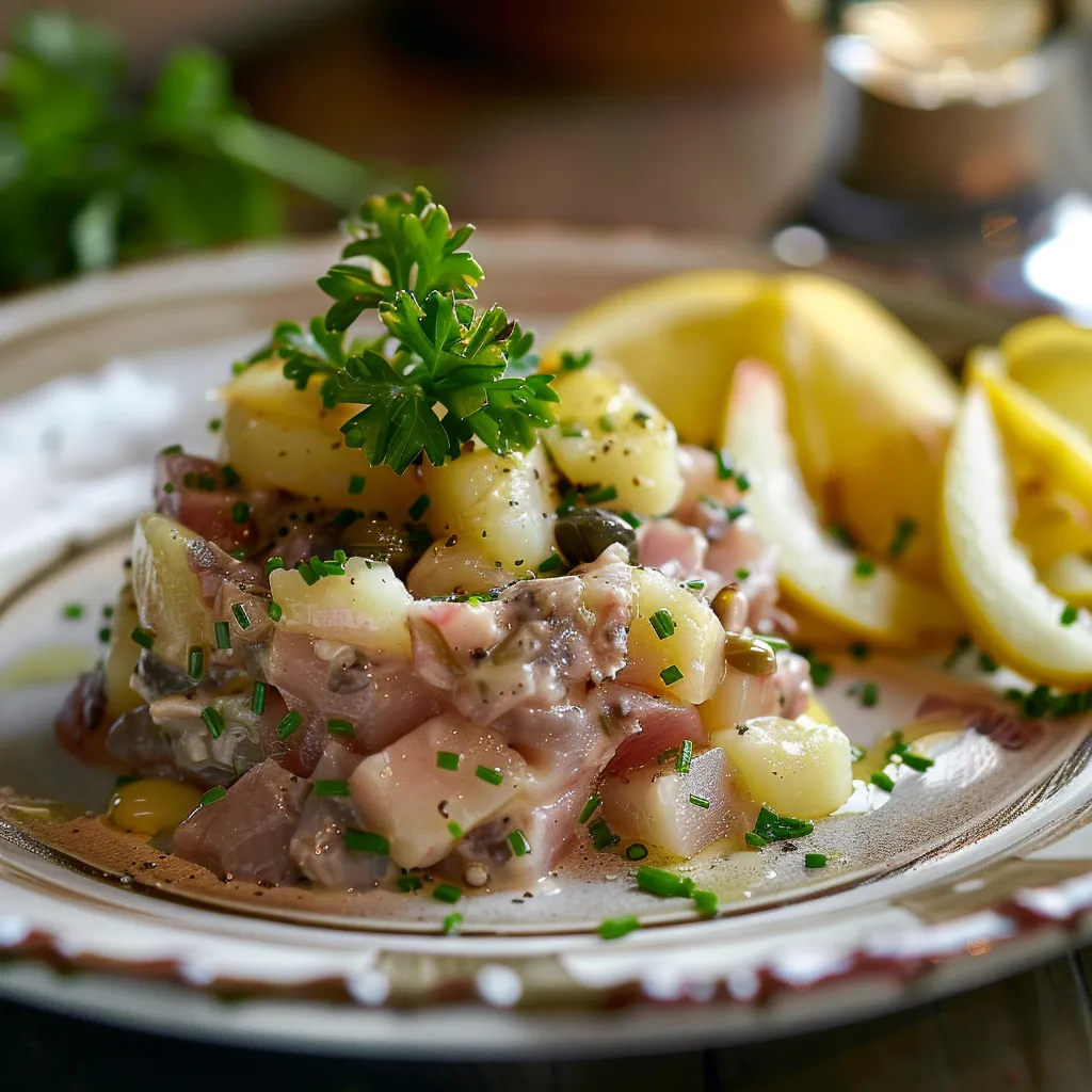 Tartare hareng fumé pommes gourmand