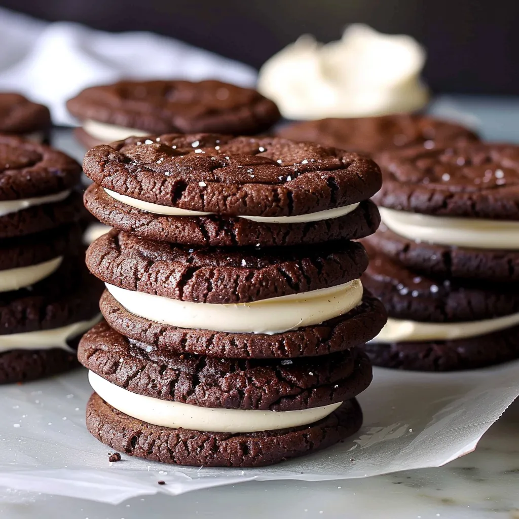 Biscuits choco maison fourrés vanille - à découvrir
