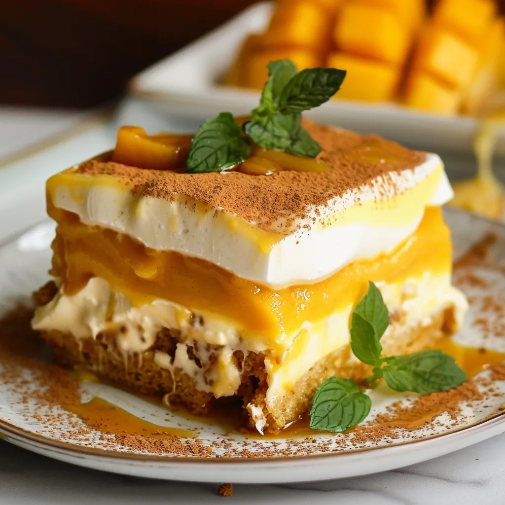 Tiramisu mangue sans œufs ni laitages