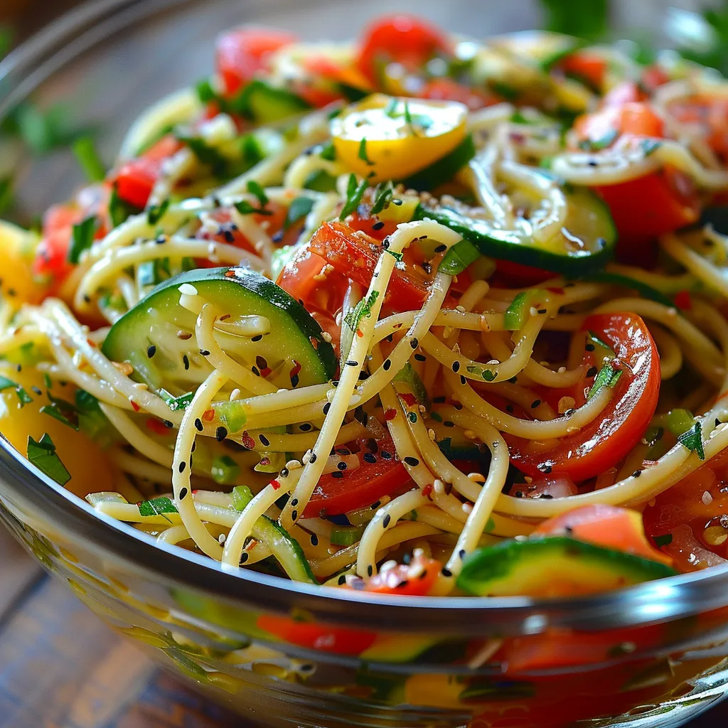 Italienne spaghettis estivale