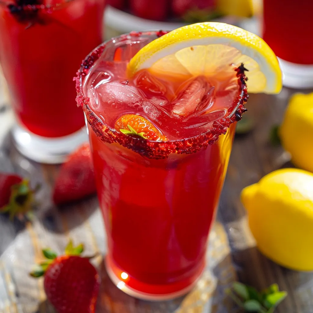 Un vrai régal d’hibiscus aux fraises et citron tout frais