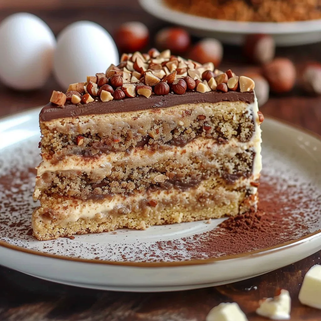 Savourez gâteau égyptien noisettes