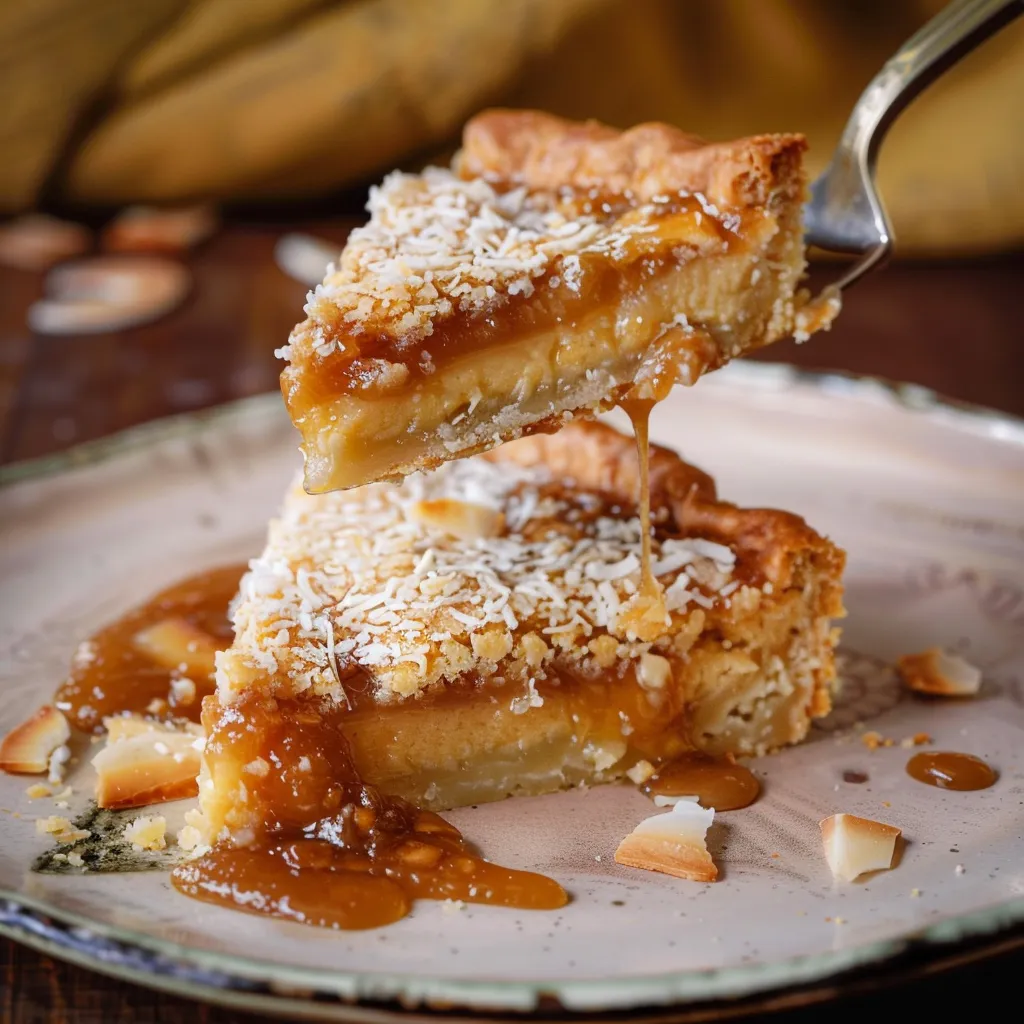 Tarte caramel coco goûteuse
