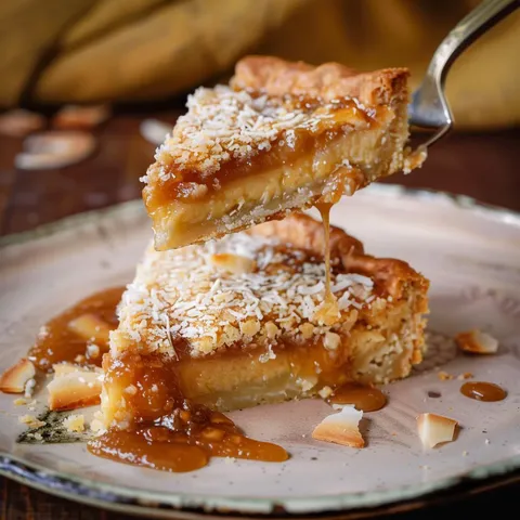 Tarte caramel coco goûteuse