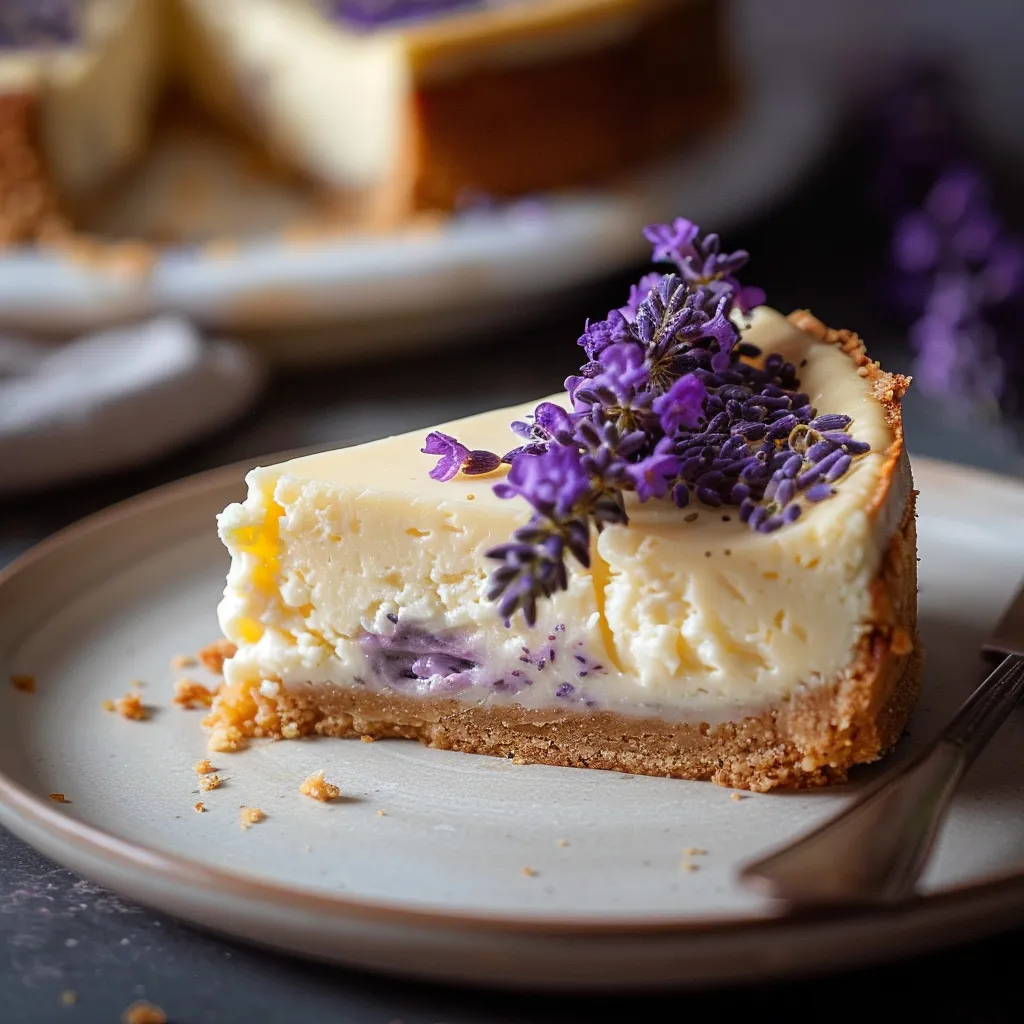 Voici un cheesecake super doux au miel et lavande