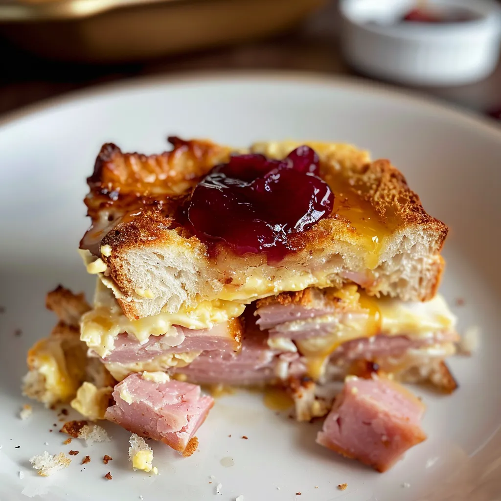 Délicieux Monte Cristo doré au four