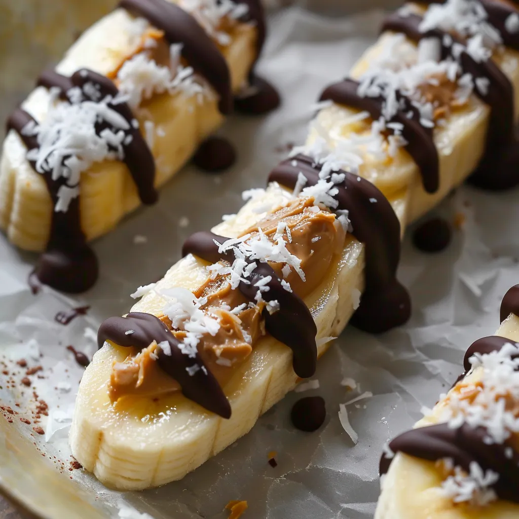 Snacks glacés banane chocolat