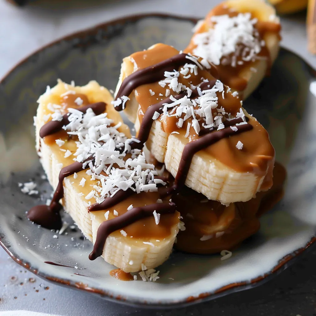 Bouchées glacées banane chocolat