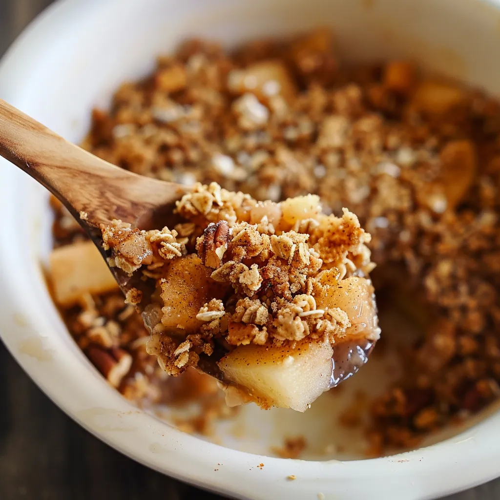 Crumble aux pommes léger parfait le matin