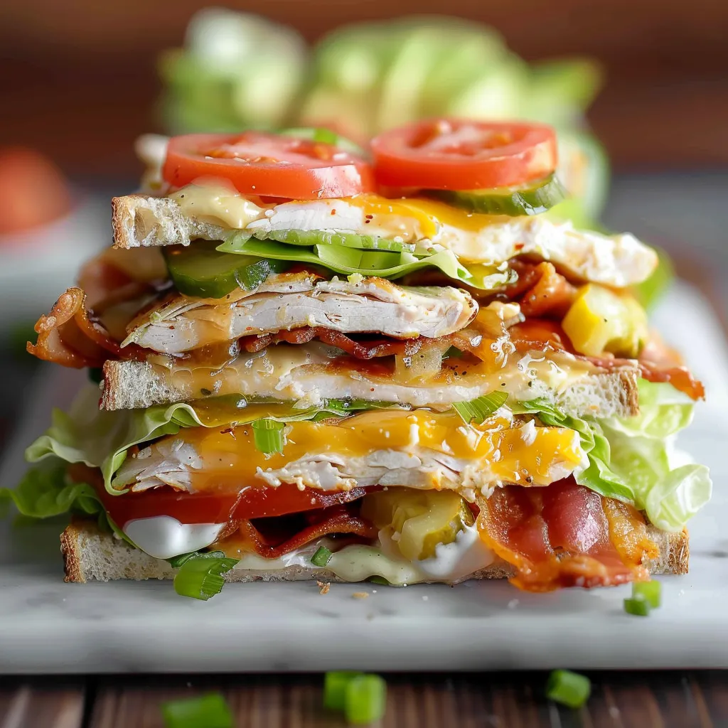 Club poulet bacon léger en glucides