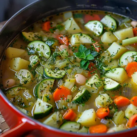 Des légumes frais avec pistou