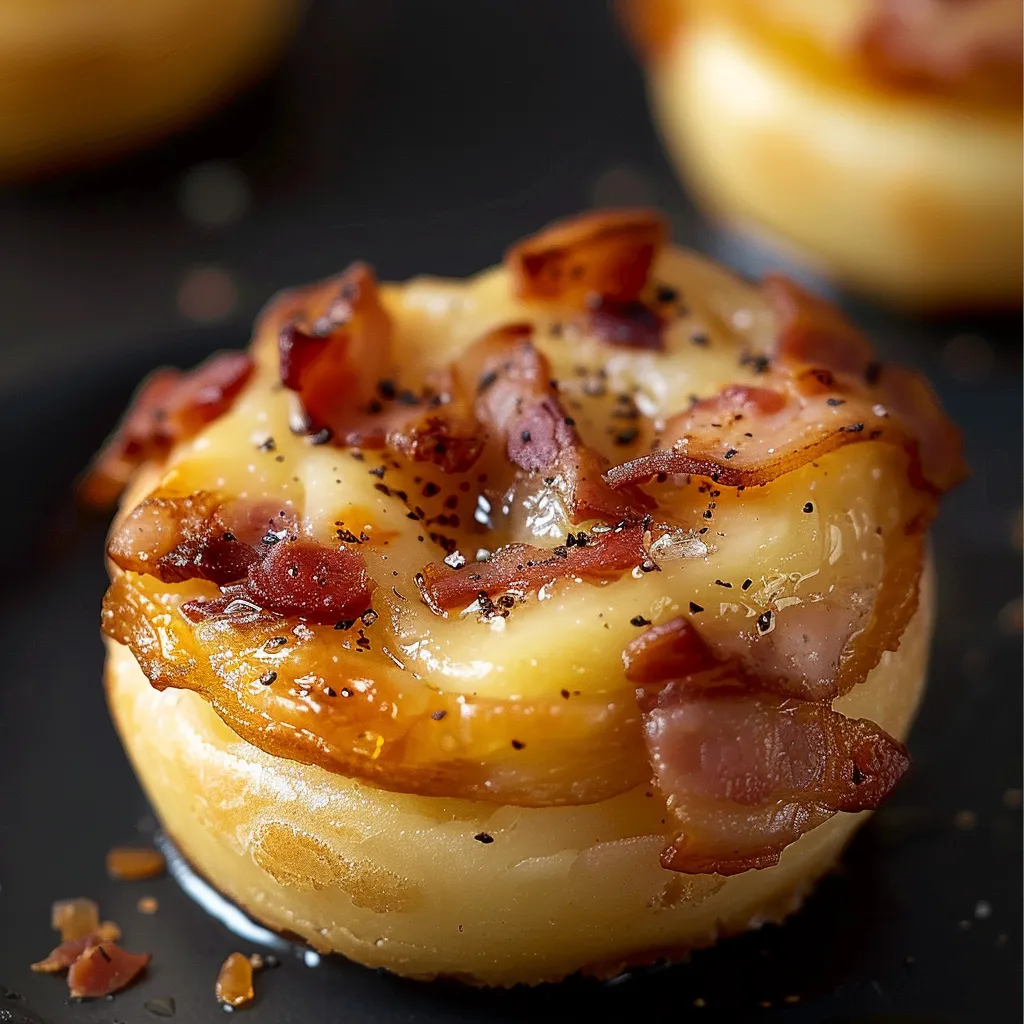 Bouchées aux lardons et comté dorées bien croustillantes
