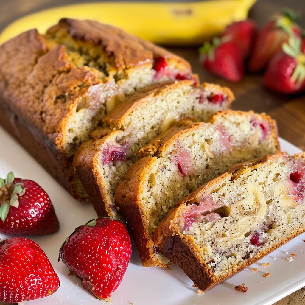 Gâteau maison fraises bananes ultra moelleux