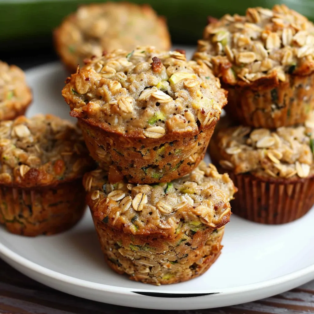 Petits muffins moelleux avoine banane courgette