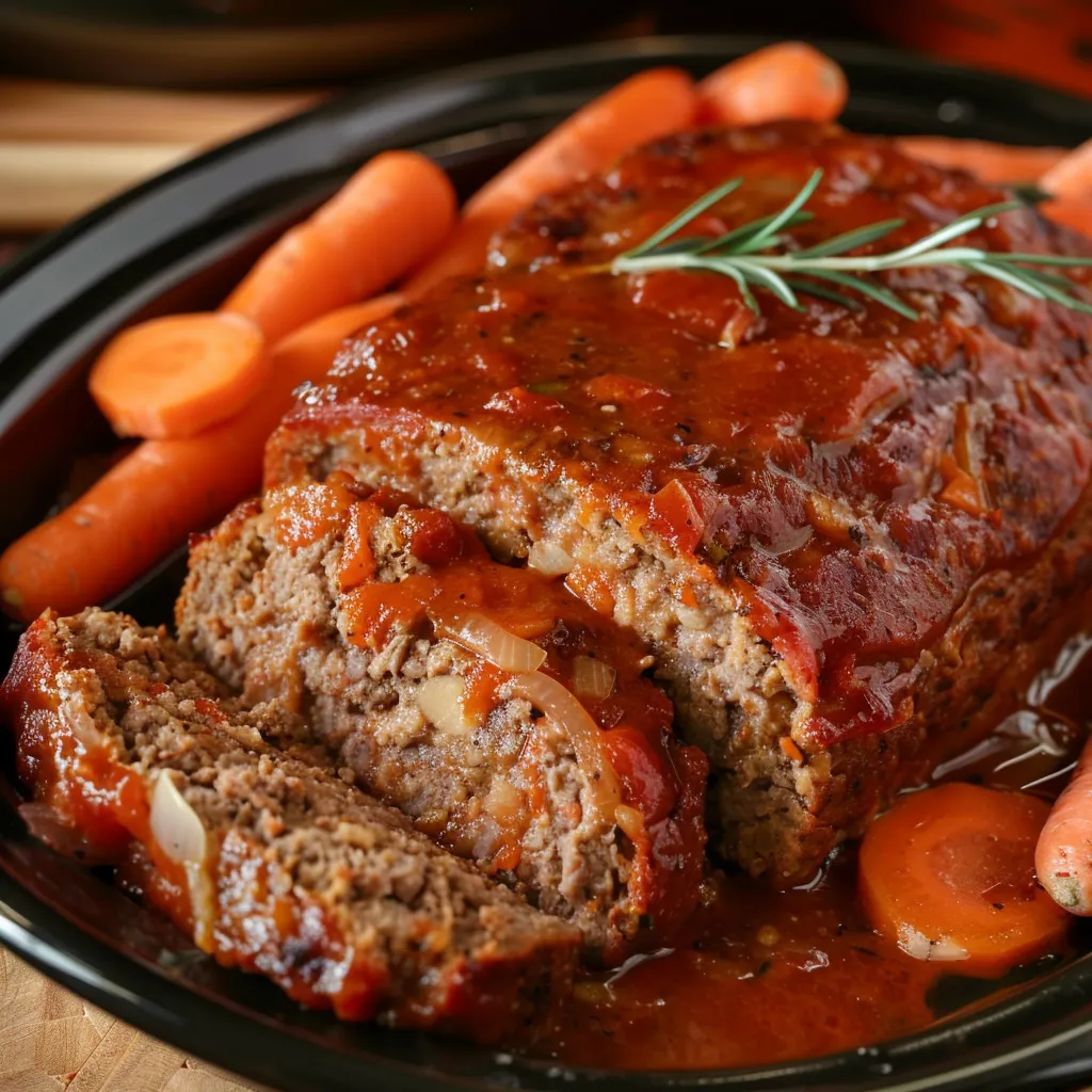 Sortez un pain de viande mijoteuse gourmand