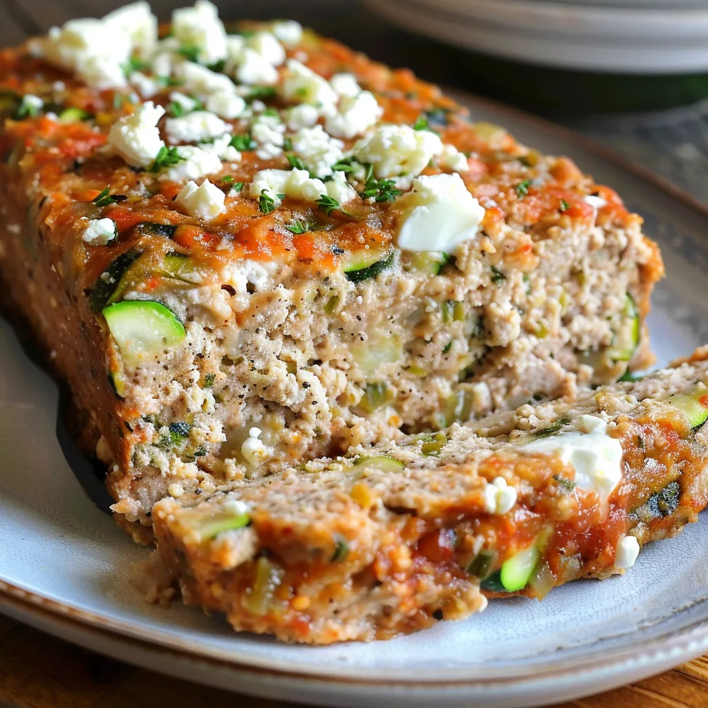 Pain doré avec dinde et courgette