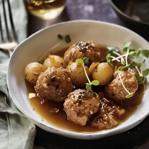 Boulettes et pattes cochon