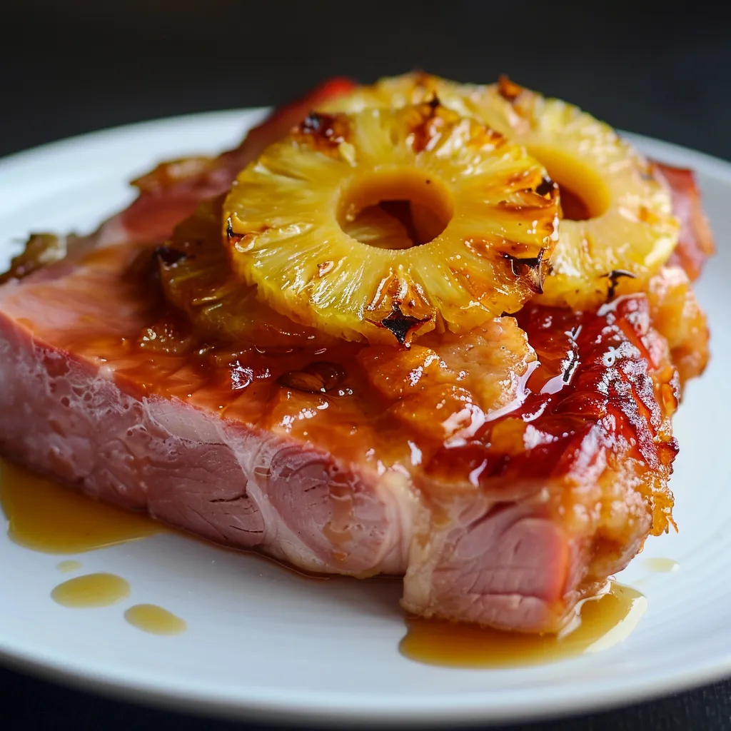 Plat jambon ananas sirop