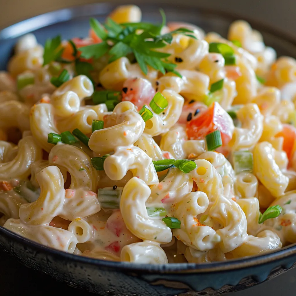 Savoureuse salade de macaronis onctueuse