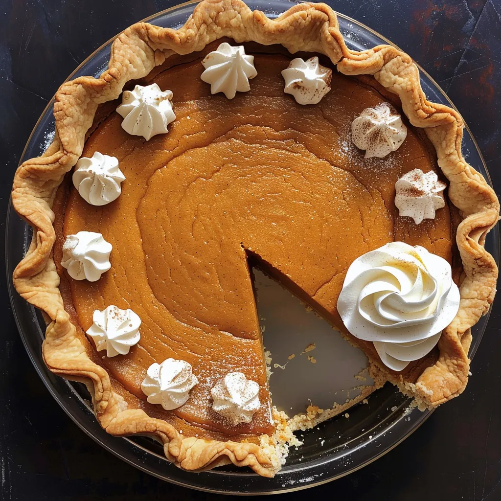 Une tarte à la citrouille irrésistible sur la table
