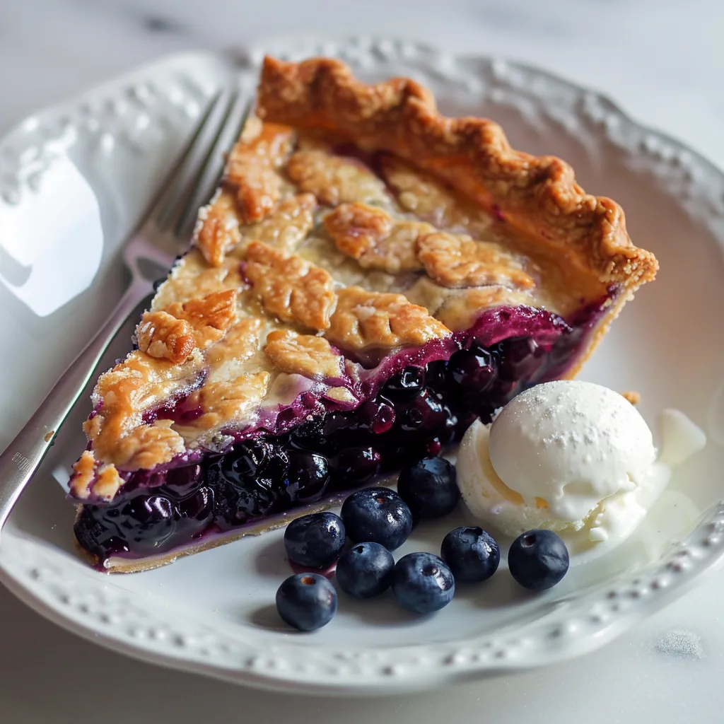 Tarte aux bleuets maison avec une pâte faites main