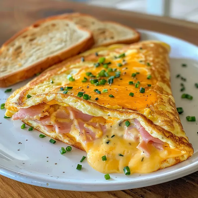 Jambon fromage omelette