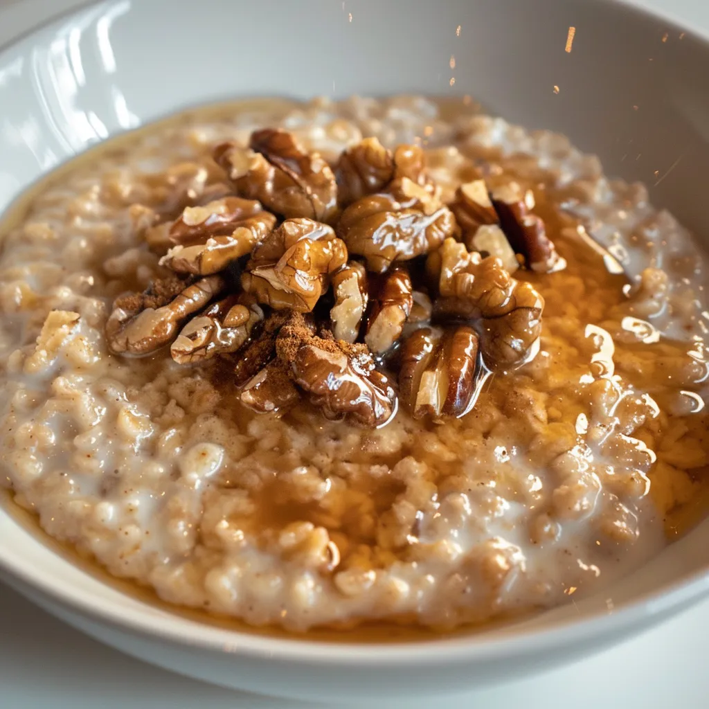 Bol gourmand d'avoine à l’érable et aux noix pour des matins doux