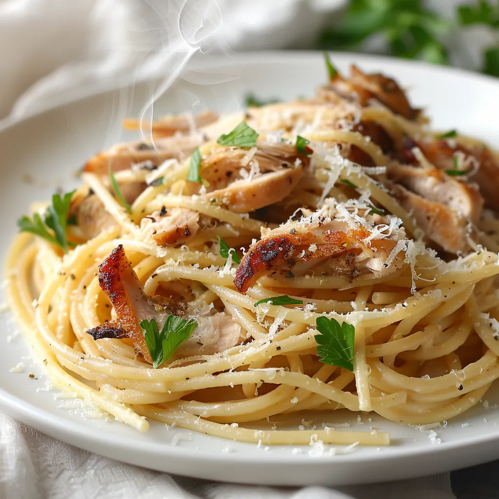 Réaliser des spaghettis savoureux au poulet rôti