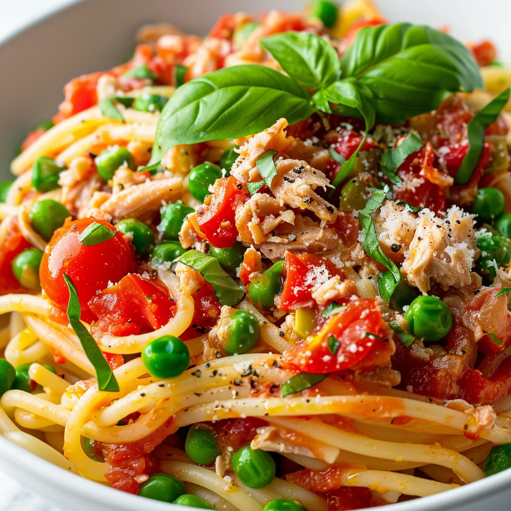 Thon et basilic frais