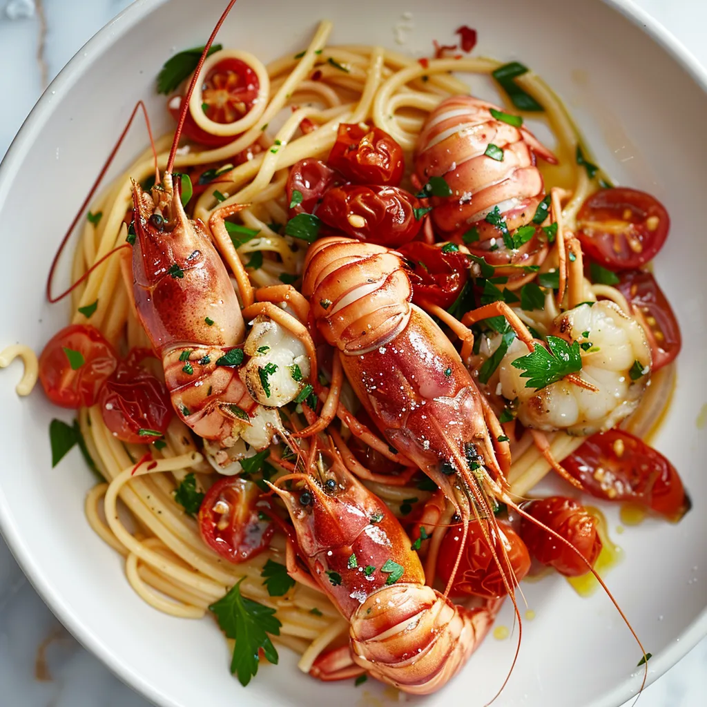 Langoustines et tomates