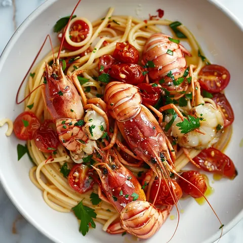Langoustines et tomates