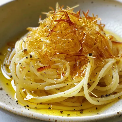 Poutargue et spaghettis méditerranéens