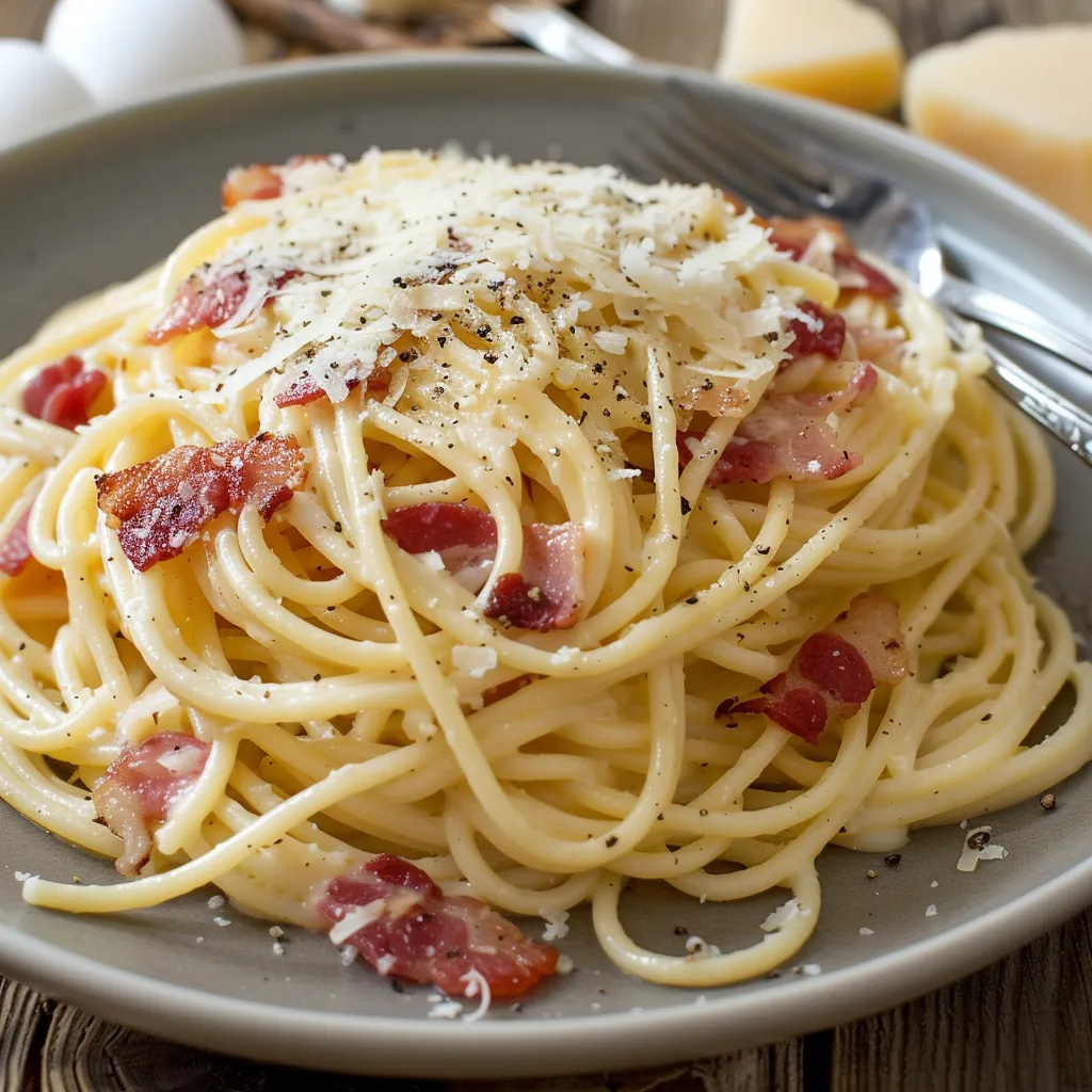 Spaghetti carbonara faits maison