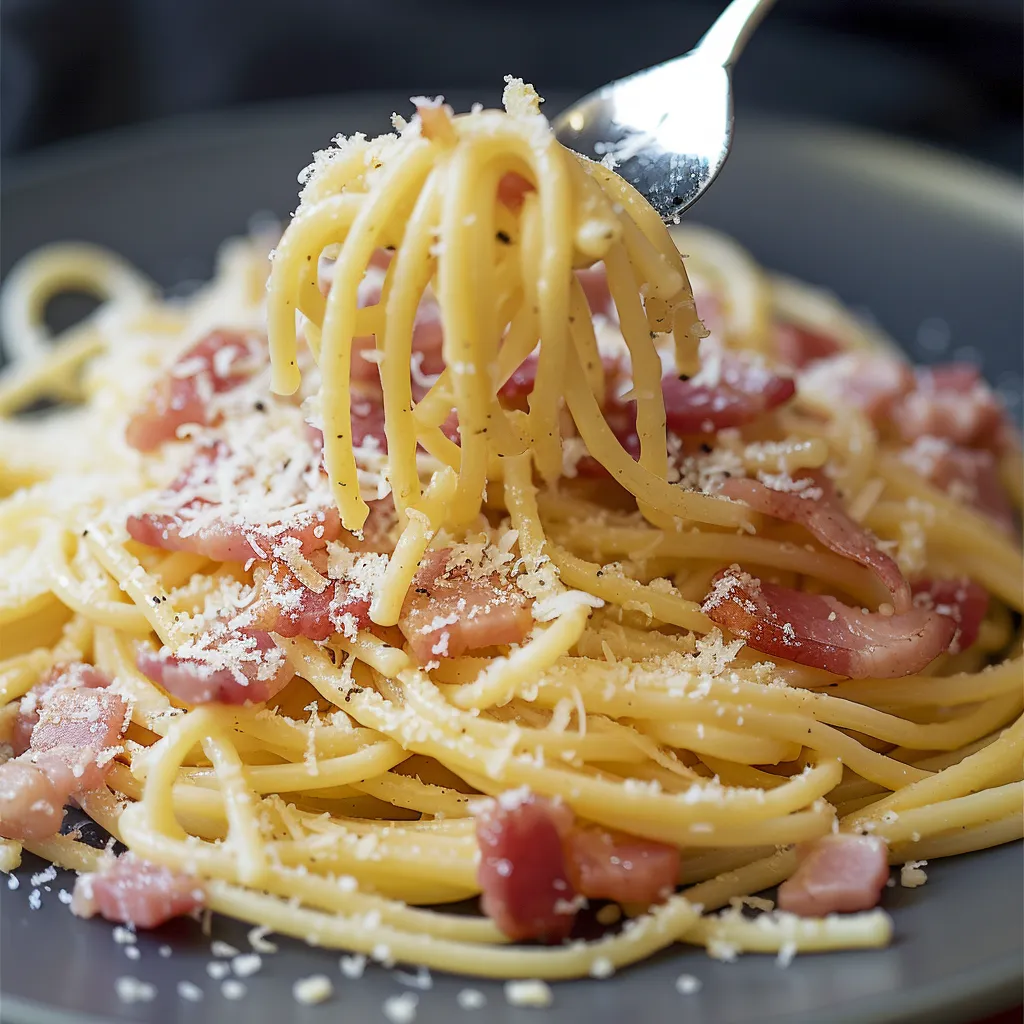 Pâtes carbonara savoureuses