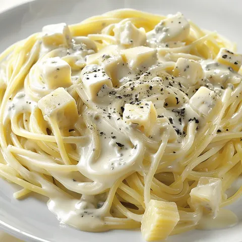 Spaghettis gourmands et crémeux