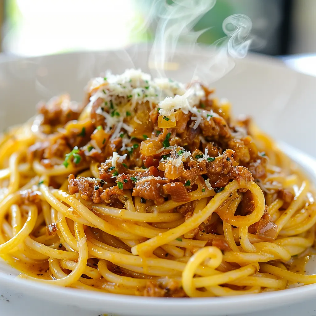 Curry et spaghettis savoureux