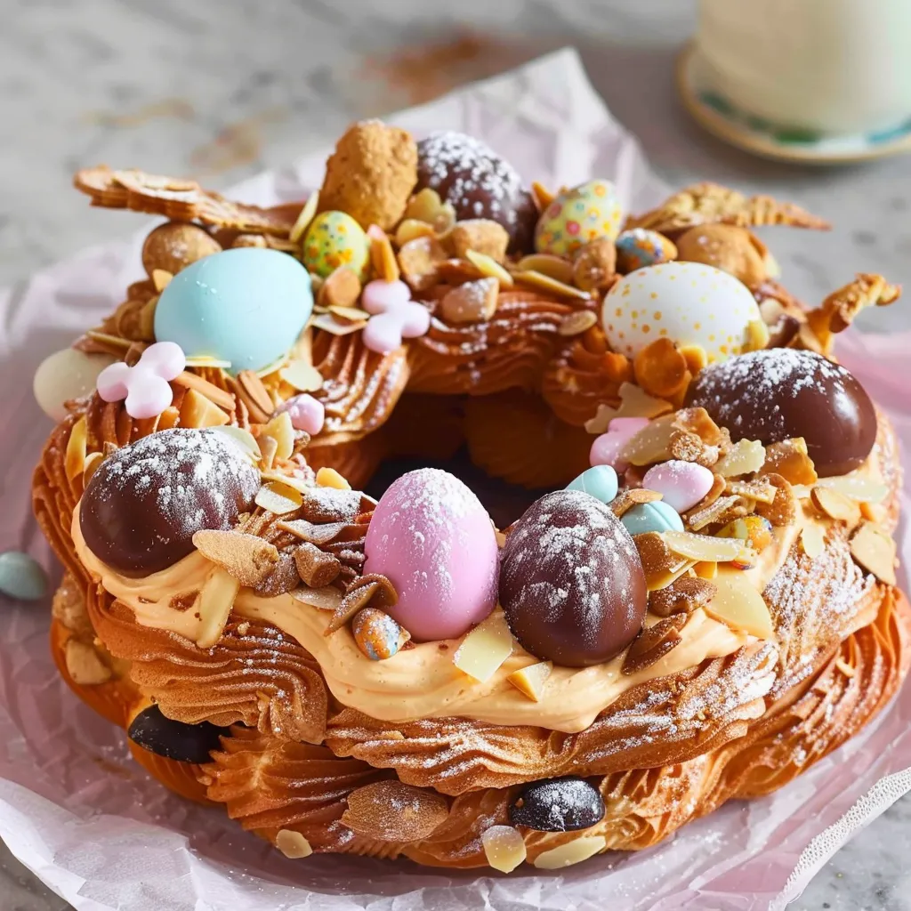 Nid de Pâques au praliné hyper gourmand