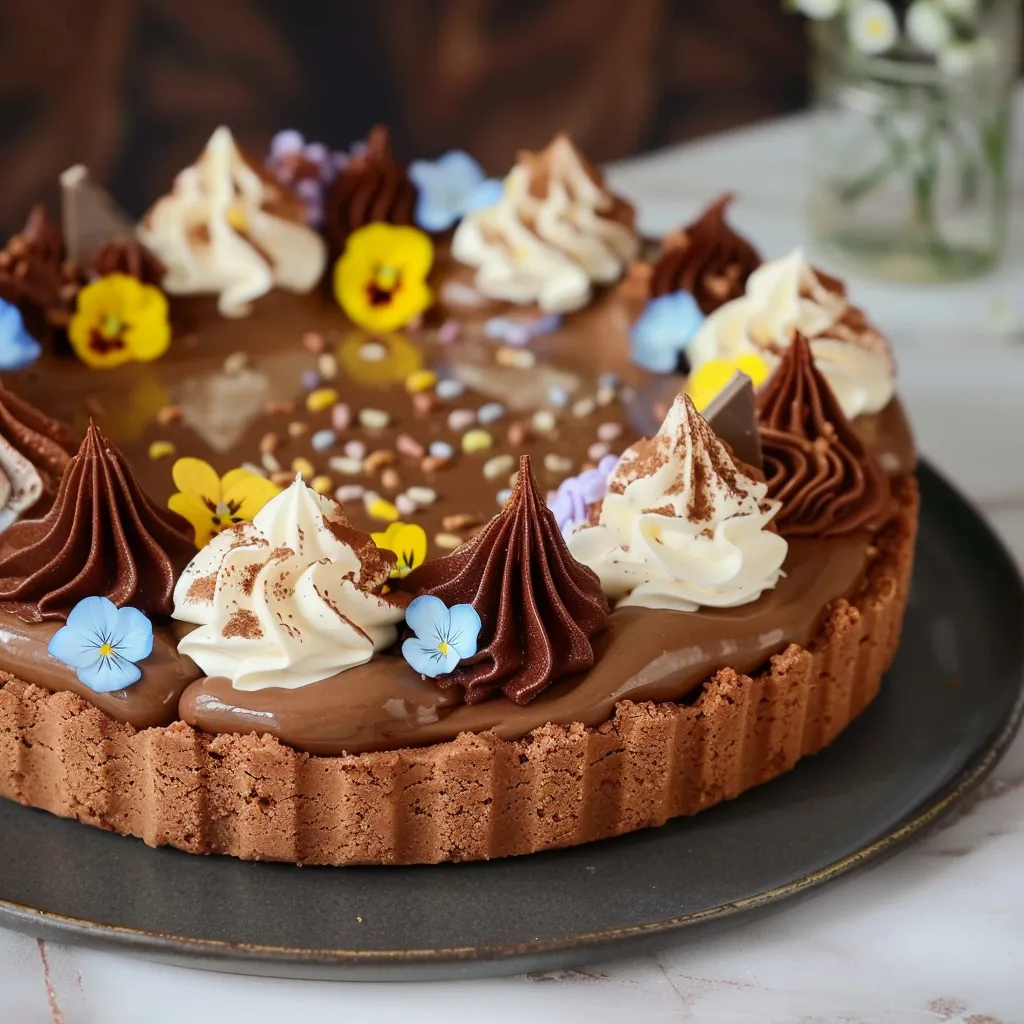 Tarte chocolat ganaches et sablé croquant