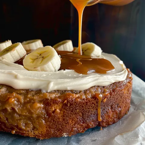 Dessert banane caramel maison