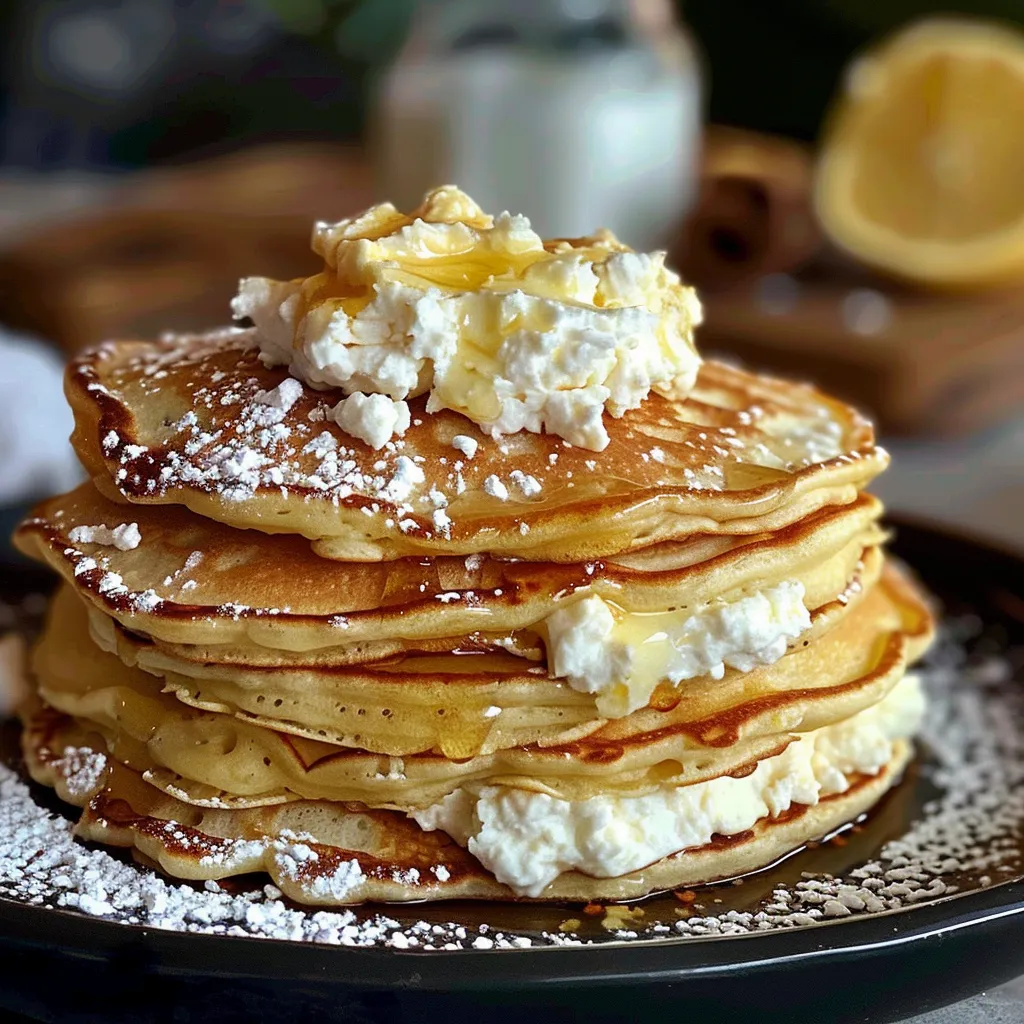 Pancakes légers au citron et ricotta