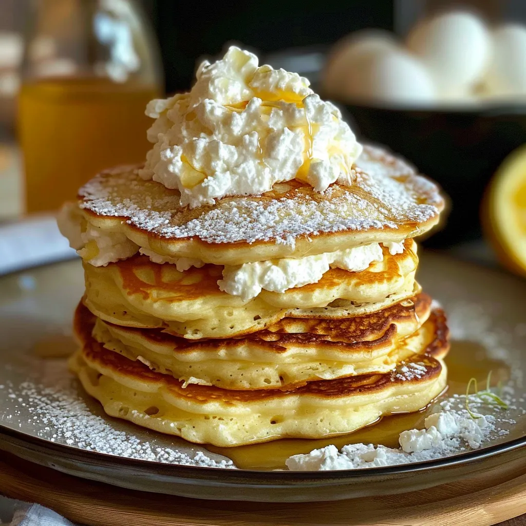 Apprenez à faire des pancakes moelleux au citron et ricotta tout simples