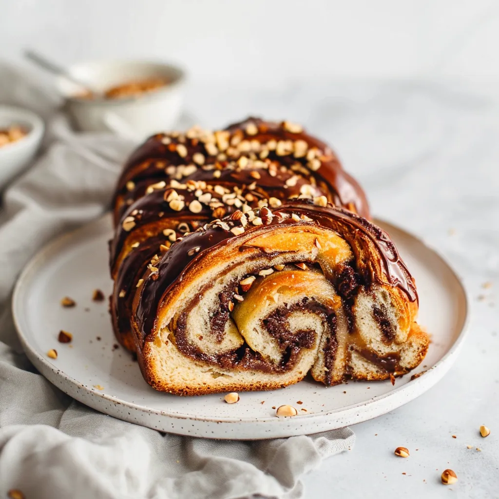 Babka légère noisettes chocolat