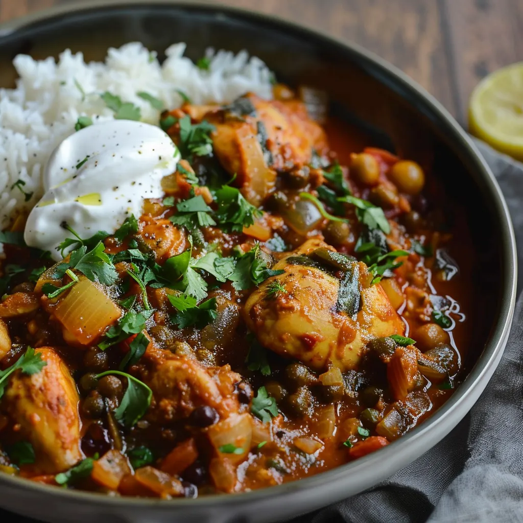 Poulet syrien fondant et épicé