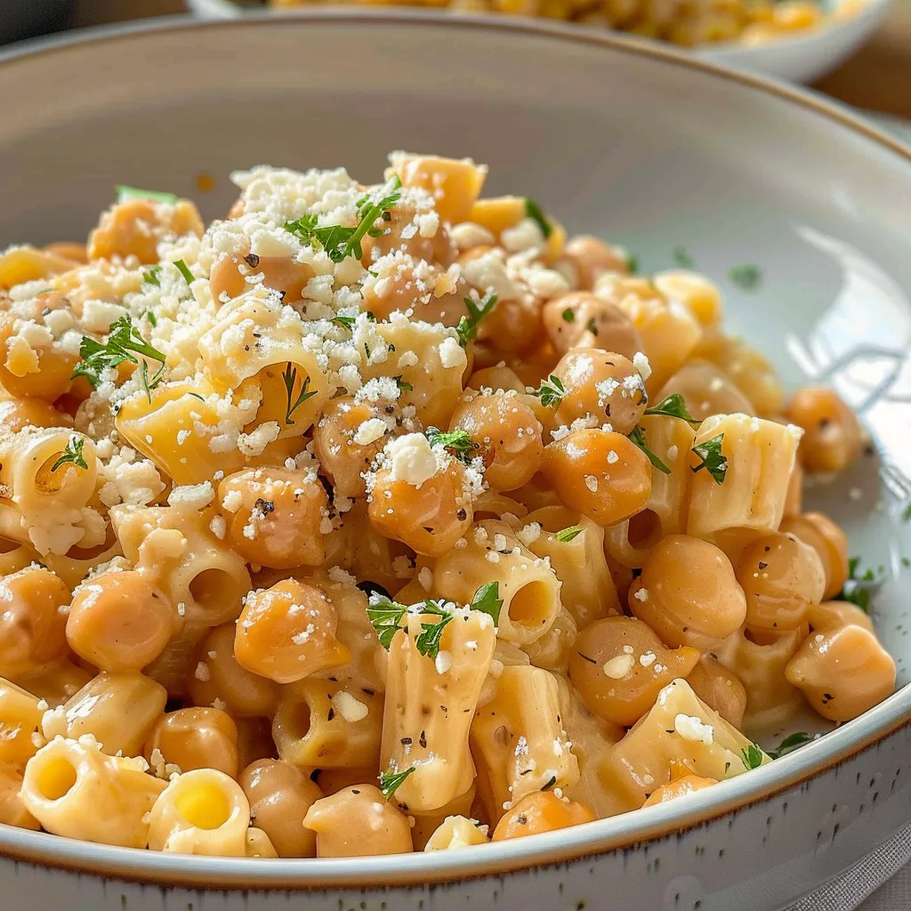 Délicieuses pâtes aux pois chiches