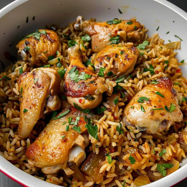 Poulet shawarma et riz tendre