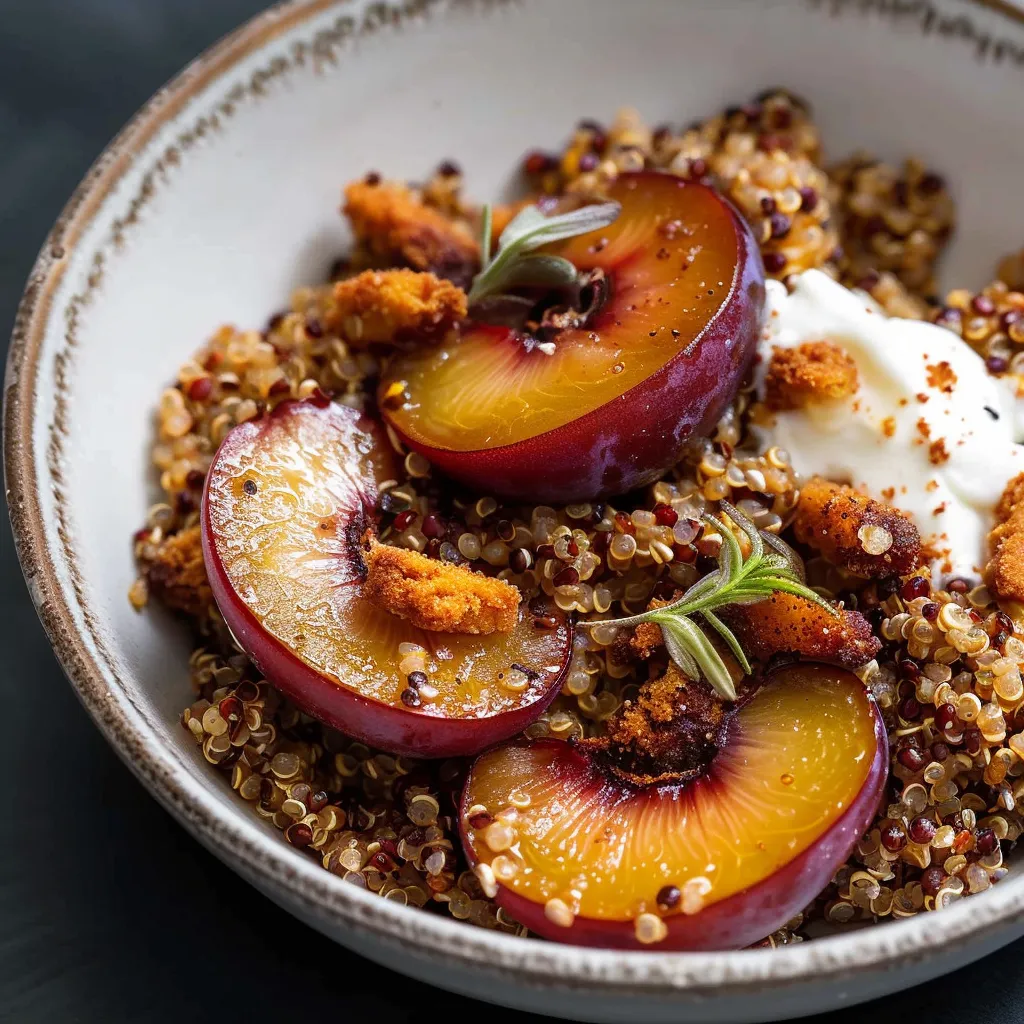 Prunes dorées au quinoa parfumé
