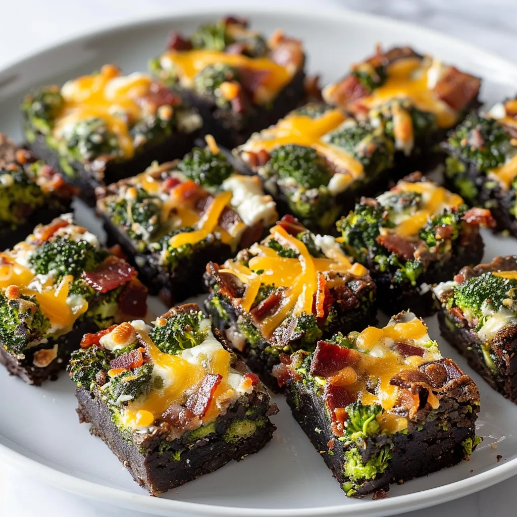Fondant brocoli chèvre et lardons