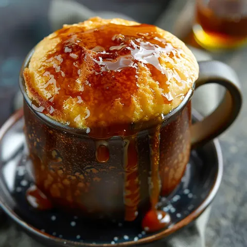 Dessert au caramel salé